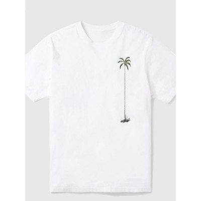 Coconut Tree Printing Men's Short Sleeve Tee