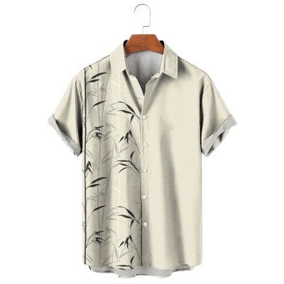Men's Casual Bamboo Print Shirt 74277394X